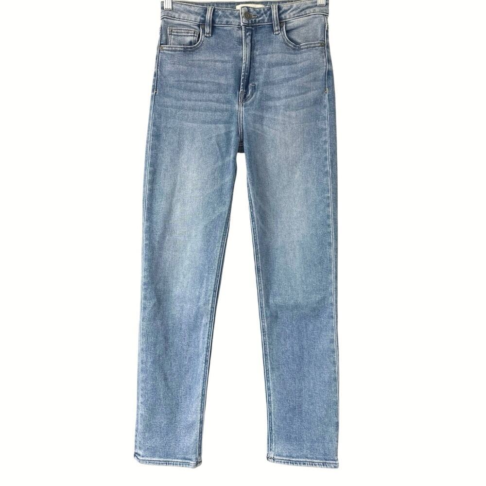 Hidden High Rise Straight Jeans (Nona) Womens Size 27 Light Wash Stretch *EUC
